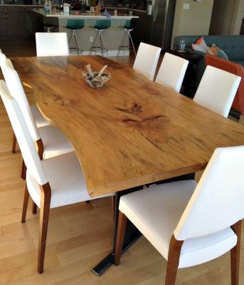 WOODEN LIVE EDGE  TABLE