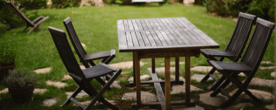 WOODEN GARDEN TABLE
